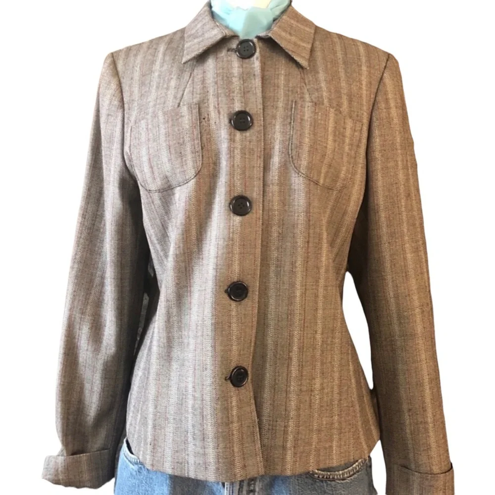 Vintage 1980’s Harve Benard Lightweight Wool Blazer/Jacket, Loose Fitting, 12, L